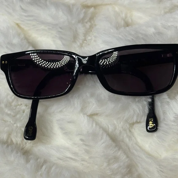 Dolce & Gabbana Black Sunglasses with Embellished Detail  display picture 1